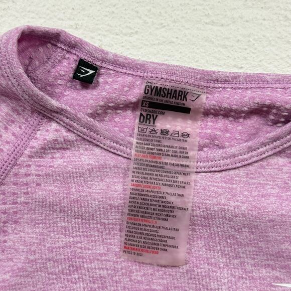 Gymshark Seamless Long Sleeve Crop Top Lilac Purple, Size XS - Picture 4 of 6